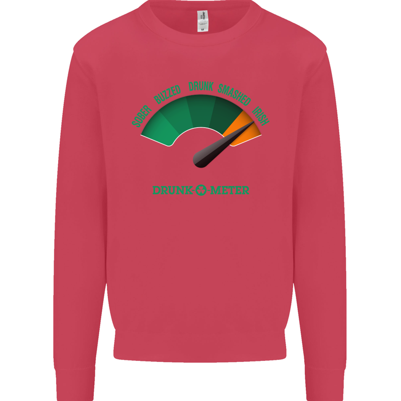 St. Patrick's Day Drunkometer Funny Beer Mens Sweatshirt Jumper Heliconia