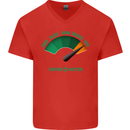 St. Patrick's Day Drunkometer Funny Beer Mens V-Neck Cotton T-Shirt Red