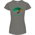 St. Patrick's Day Drunkometer Funny Beer Womens Petite Cut T-Shirt Charcoal