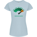 St. Patrick's Day Drunkometer Funny Beer Womens Petite Cut T-Shirt Light Blue