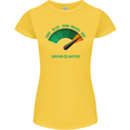 St. Patrick's Day Drunkometer Funny Beer Womens Petite Cut T-Shirt Yellow