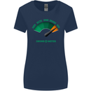 St. Patrick's Day Drunkometer Funny Beer Womens Wider Cut T-Shirt Navy Blue