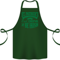 St. Patrick's Day Eat Drink Be Irish Beer Cotton Apron 100% Organic Forest Green