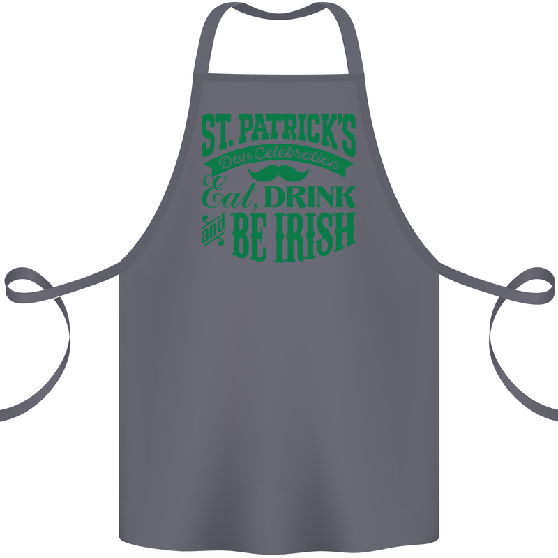 St. Patrick's Day Eat Drink Be Irish Beer Cotton Apron 100% Organic Steel