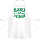 St. Patrick's Day Eat Drink Be Irish Beer Cotton Apron 100% Organic White