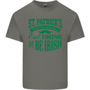 St. Patrick's Day Eat Drink Be Irish Beer Kids T-Shirt Childrens Charcoal