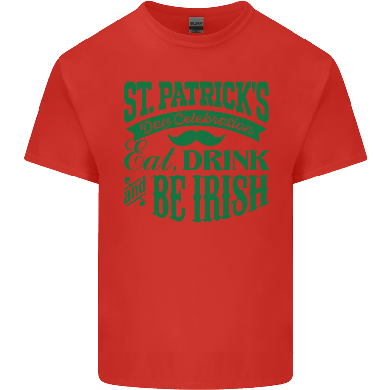 St. Patrick's Day Eat Drink Be Irish Beer Kids T-Shirt Childrens Red