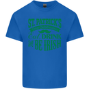 St. Patrick's Day Eat Drink Be Irish Beer Kids T-Shirt Childrens Royal Blue