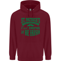 St. Patrick's Day Eat Drink Be Irish Beer Mens 80% Cotton Hoodie Maroon