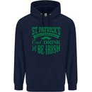 St. Patrick's Day Eat Drink Be Irish Beer Mens 80% Cotton Hoodie Navy Blue