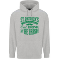 St. Patrick's Day Eat Drink Be Irish Beer Mens 80% Cotton Hoodie Sports Grey