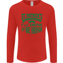 St. Patrick's Day Eat Drink Be Irish Beer Mens Long Sleeve T-Shirt Red
