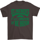 St. Patrick's Day Eat Drink Be Irish Beer Mens T-Shirt Cotton Gildan Dark Chocolate