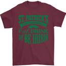 St. Patrick's Day Eat Drink Be Irish Beer Mens T-Shirt Cotton Gildan Maroon