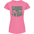 St. Patrick's Day Eat Drink Be Irish Beer Womens Petite Cut T-Shirt Azalea