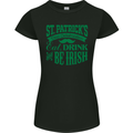 St. Patrick's Day Eat Drink Be Irish Beer Womens Petite Cut T-Shirt Black