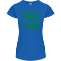 St. Patrick's Day Eat Drink Be Irish Beer Womens Petite Cut T-Shirt Royal Blue