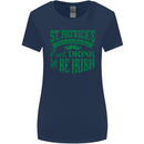 St. Patrick's Day Eat Drink Be Irish Beer Womens Wider Cut T-Shirt Navy Blue
