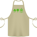 St. Patrick's Day Lucky Weed Drugs Funny Cotton Apron 100% Organic Khaki