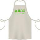 St. Patrick's Day Lucky Weed Drugs Funny Cotton Apron 100% Organic Natural