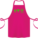 St. Patrick's Day Lucky Weed Drugs Funny Cotton Apron 100% Organic Pink
