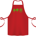 St. Patrick's Day Lucky Weed Drugs Funny Cotton Apron 100% Organic Red