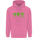 St. Patrick's Day Lucky Weed Drugs Funny Mens 80% Cotton Hoodie Azelea