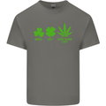 St. Patrick's Day Lucky Weed Drugs Funny Mens Cotton T-Shirt Tee Top Charcoal