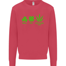 St. Patrick's Day Lucky Weed Drugs Funny Mens Sweatshirt Jumper Heliconia