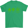 St. Patrick's Day Lucky Weed Drugs Funny Mens T-Shirt Cotton Gildan Irish Green