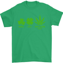 St. Patrick's Day Lucky Weed Drugs Funny Mens T-Shirt Cotton Gildan Irish Green