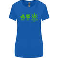 St. Patrick's Day Lucky Weed Drugs Funny Womens Wider Cut T-Shirt Royal Blue
