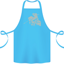 St George On a Horse St. George's Day Cotton Apron 100% Organic Turquoise