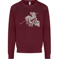 St George On a Horse St. George's Day Kids Sweatshirt Jumper Maroon