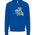 St George On a Horse St. George's Day Kids Sweatshirt Jumper Royal Blue