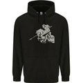 St George On a Horse St. George's Day Mens 80% Cotton Hoodie Black