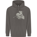 St George On a Horse St. George's Day Mens 80% Cotton Hoodie Charcoal