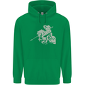 St George On a Horse St. George's Day Mens 80% Cotton Hoodie Irish Green