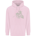 St George On a Horse St. George's Day Mens 80% Cotton Hoodie Light Pink
