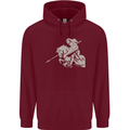 St George On a Horse St. George's Day Mens 80% Cotton Hoodie Maroon