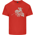 St George On a Horse St. George's Day Mens Cotton T-Shirt Tee Top Red