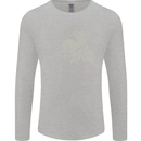 St George On a Horse St. George's Day Mens Long Sleeve T-Shirt Sports Grey