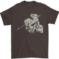 St George On a Horse St. George's Day Mens T-Shirt Cotton Gildan Dark Chocolate