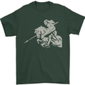 St George On a Horse St. George's Day Mens T-Shirt Cotton Gildan Forest Green
