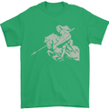 St George On a Horse St. George's Day Mens T-Shirt Cotton Gildan Irish Green