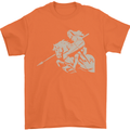 St George On a Horse St. George's Day Mens T-Shirt Cotton Gildan Orange