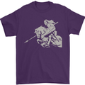 St George On a Horse St. George's Day Mens T-Shirt Cotton Gildan Purple