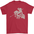 St George On a Horse St. George's Day Mens T-Shirt Cotton Gildan Red