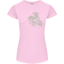 St George On a Horse St. George's Day Womens Petite Cut T-Shirt Light Pink