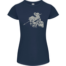 St George On a Horse St. George's Day Womens Petite Cut T-Shirt Navy Blue